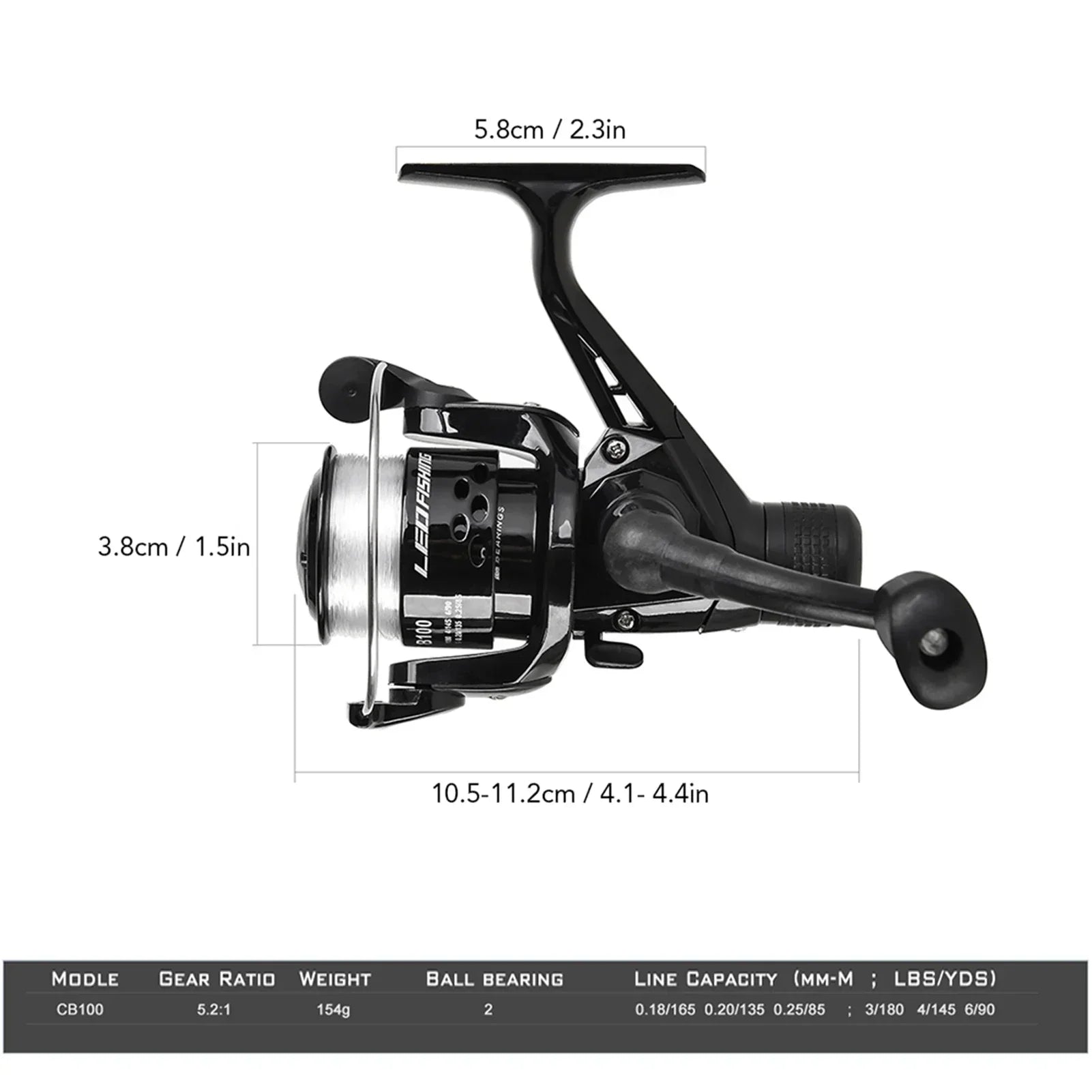 2.1m / 2.3m Telescopic Fishing Rod & Reel Combo Full Kit Black
