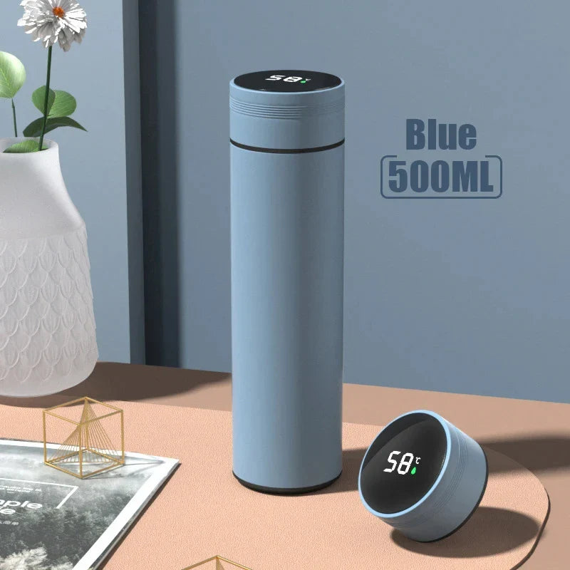 500ml Smart Thermos Bottle Blue