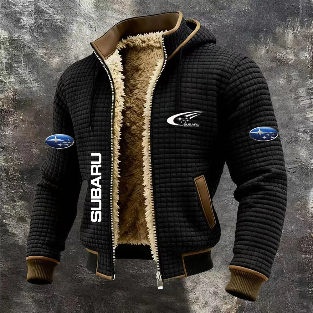 Men's Fleece-Lined Hooded Winter Jacket – Thick Warm Casual Coat
