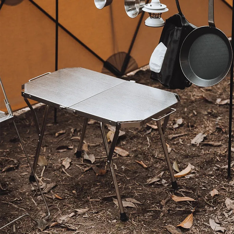 Portable Stainless Steel Camping BBQ Table