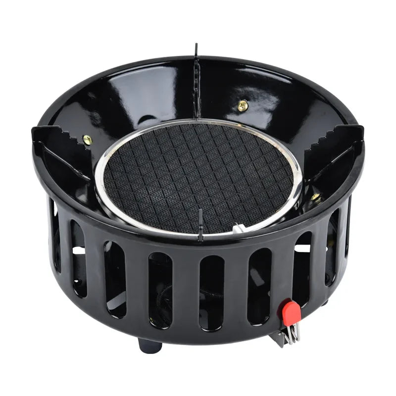 7-Core Camping Infrared Gas Stove Black