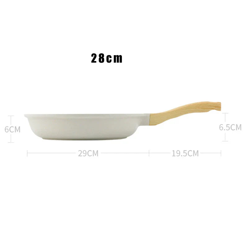 28cm Non-Stick Ceramic Wok Pan Eco-Friendly Stainless Steel Cookware White