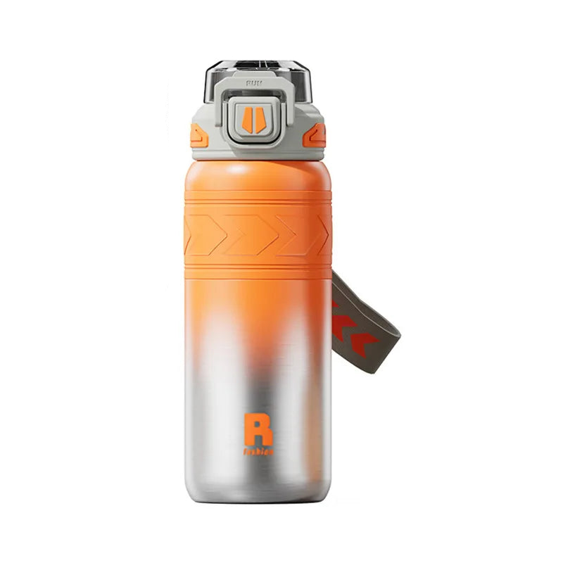710ML Vacuum Flask with Straw Orange