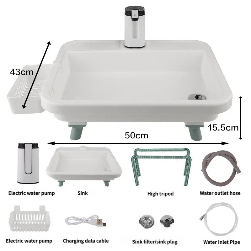 Portable Camping Sink – Foldable Outdoor Sink with Electric Water Pump
