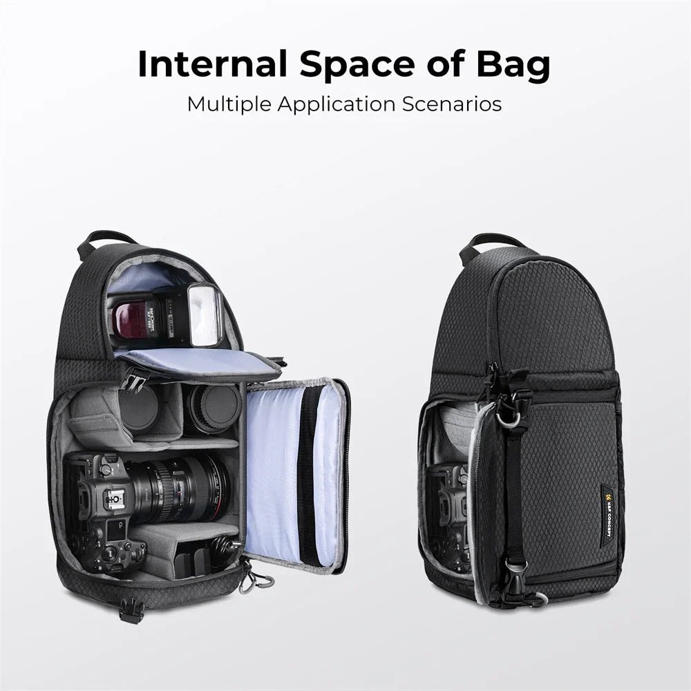 10L Camera Sling Backpack Black