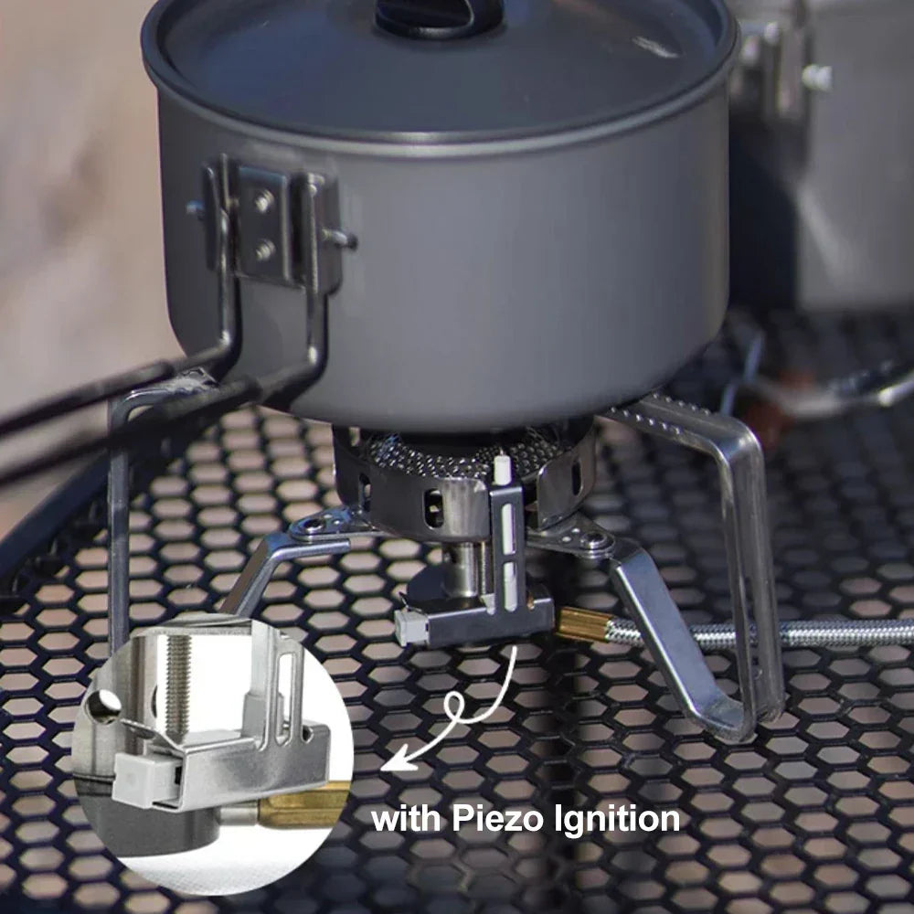 3240W Windproof Split Gas Burner Silver