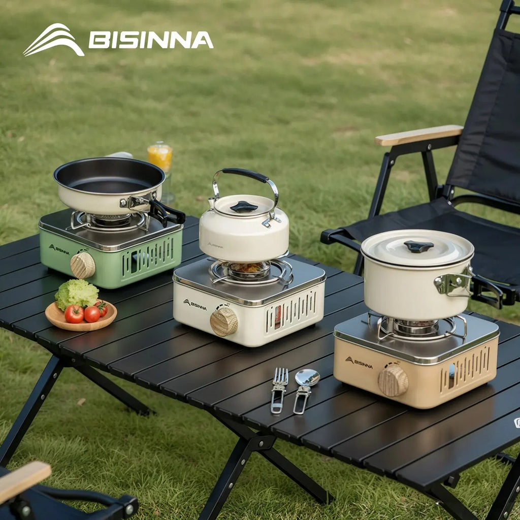 2800W Portable Camping Gas Stove High Firepower Cassette Furnace White