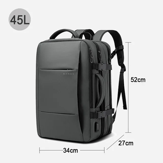 Expandable Laptop Backpack Grey