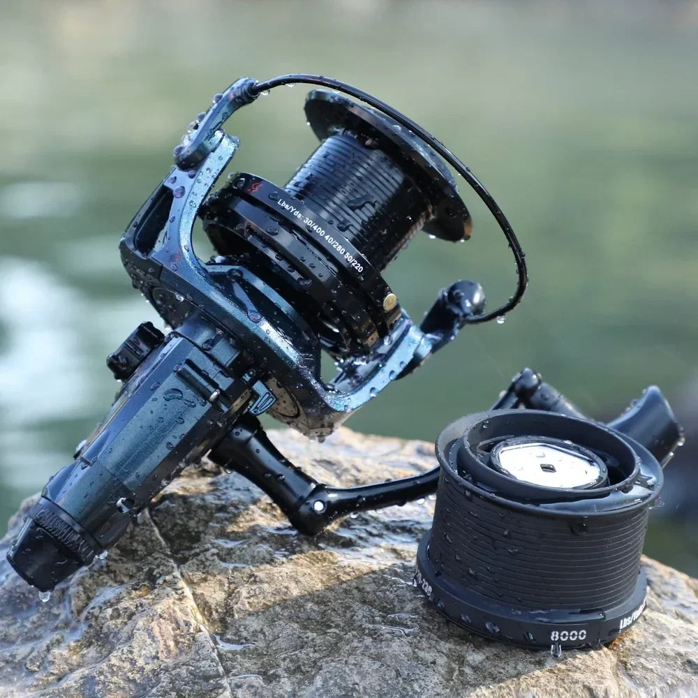 Big Game Spinning Reel Trolling Surf Casting Reel Black