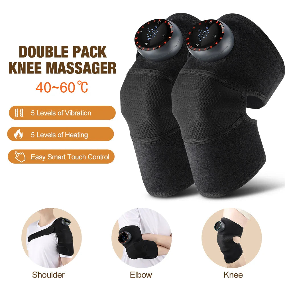 2PCS Heating Knee Shoulder Elbow Massager