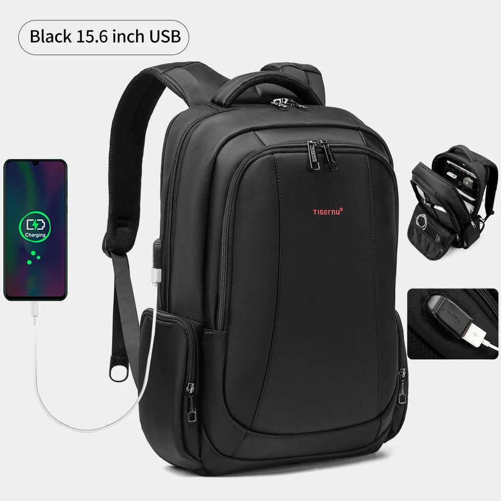 Anti-Theft Laptop Backpack Black