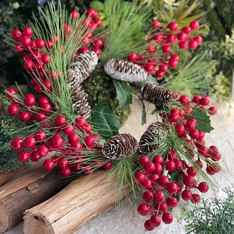 300Pcs Red Pearl Stamens Artificial Flower Berries