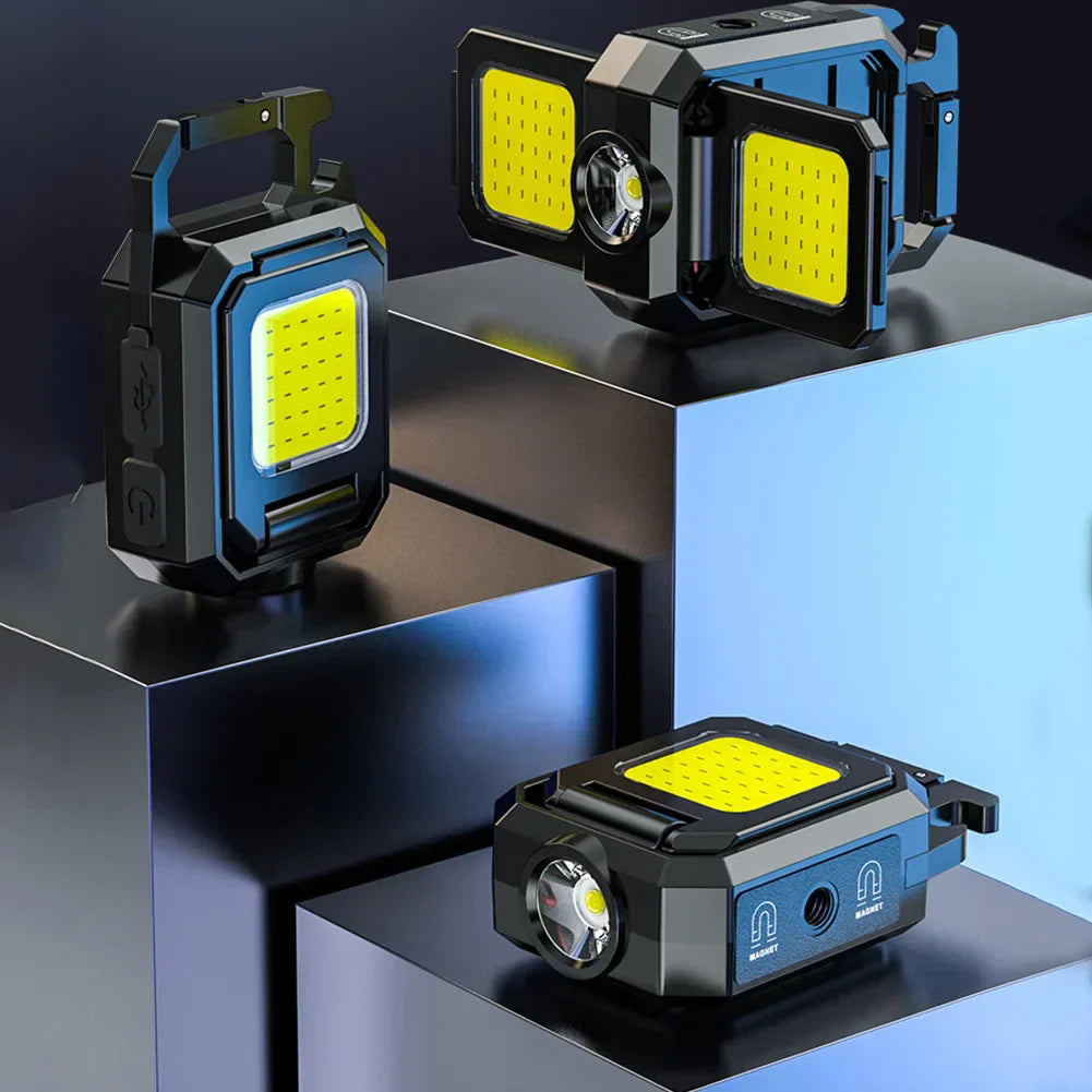 LED Mini Keychain Light Type-C Rechargeable Flashlight
