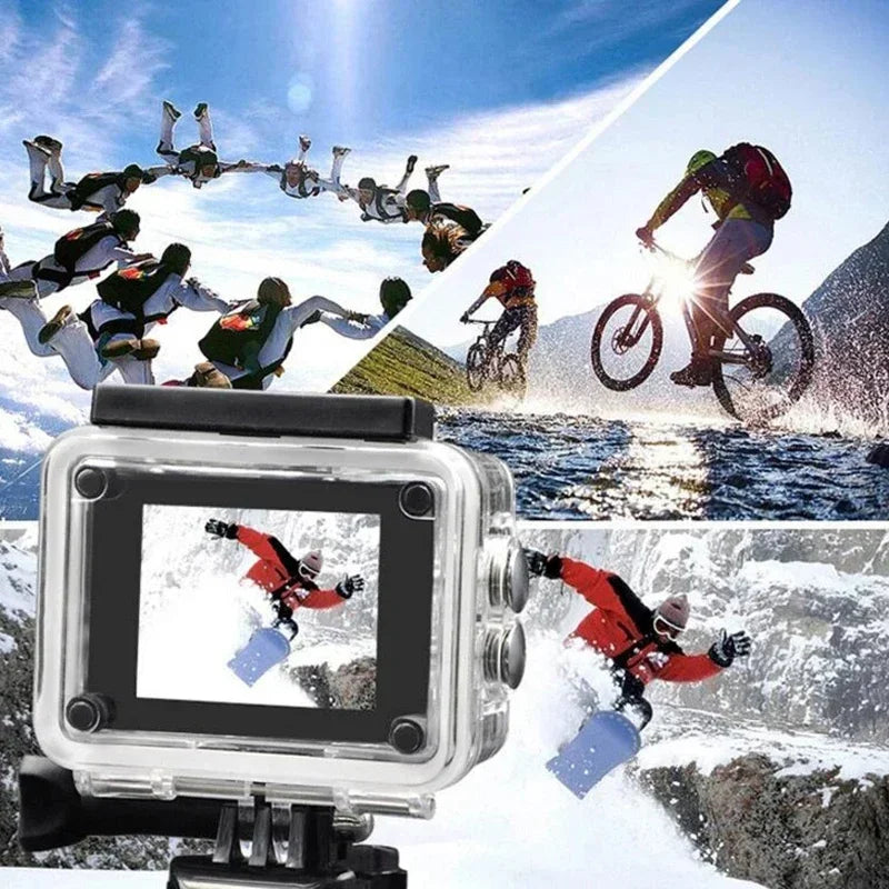 4K Sports Action Camera 30M Waterproof Black