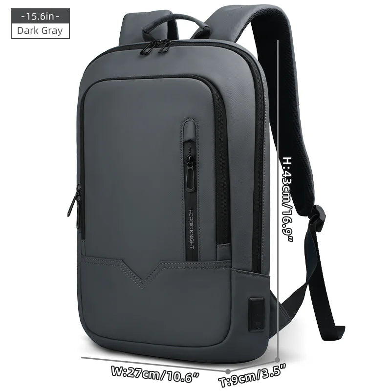 Slim Laptop Work Backpack Dark Grey