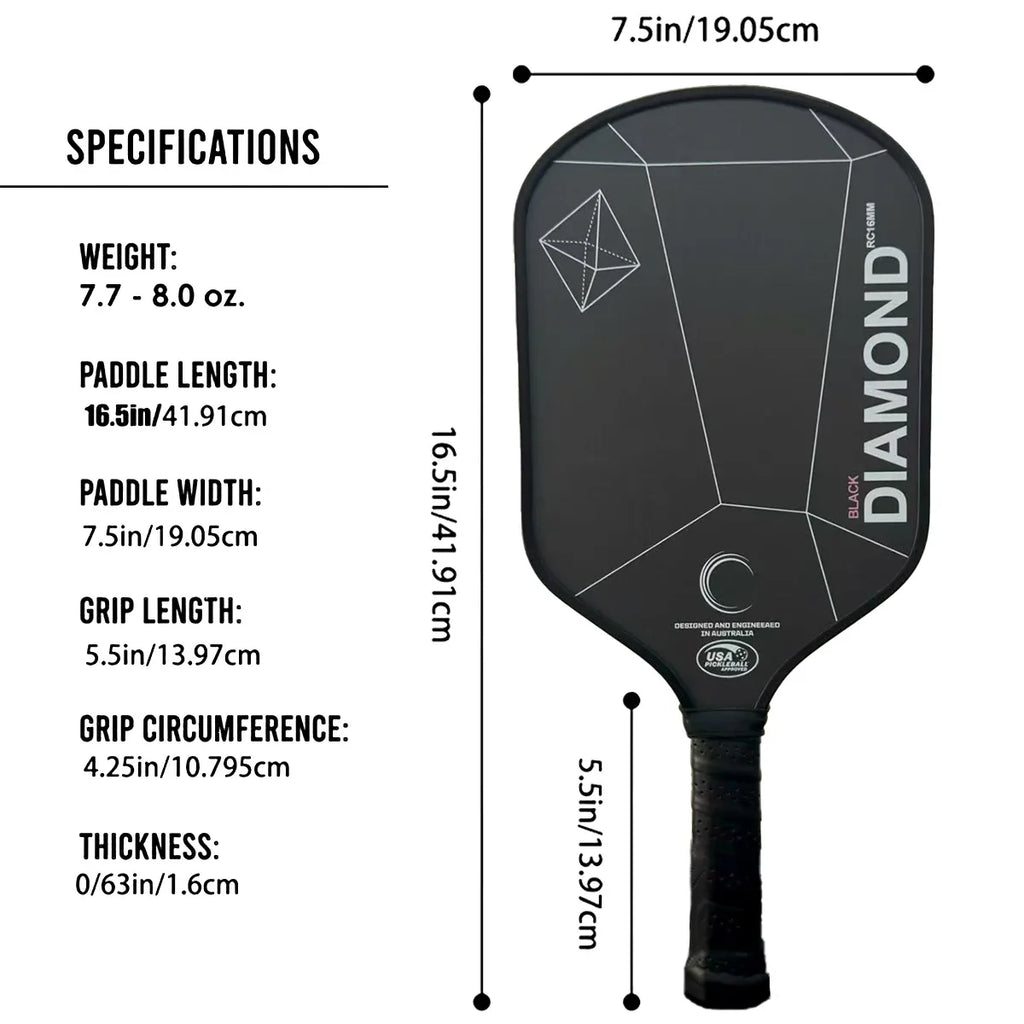 16mm T700 Carbon Fiber Pickleball Paddle with Textured Surface
