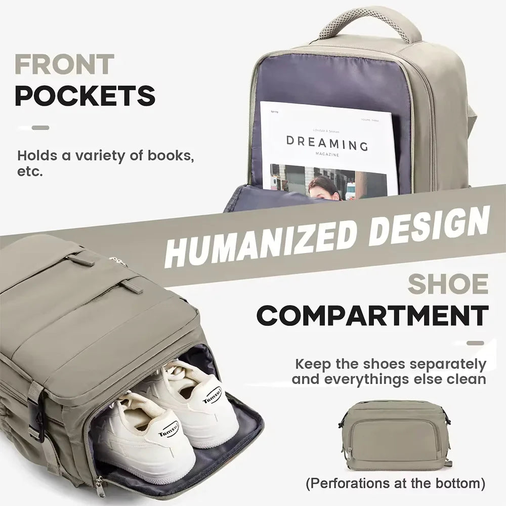 Waterproof Laptop Backpack Grey