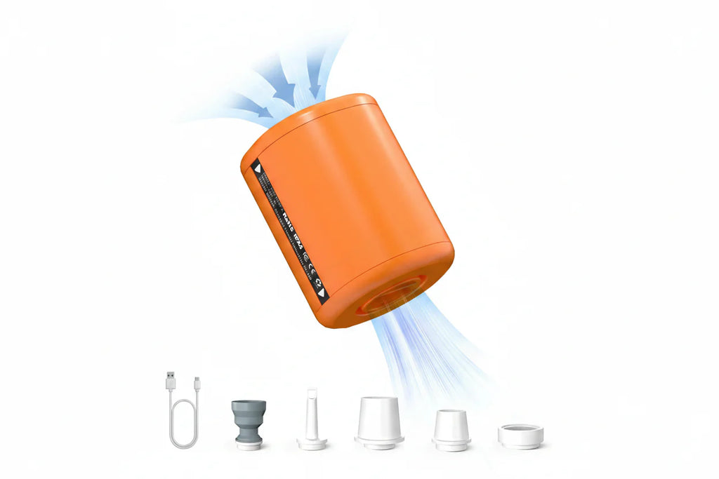 Portable Electric Air Pump – Rechargeable Camping Pump for Air Mattresses & Vacuum Bags