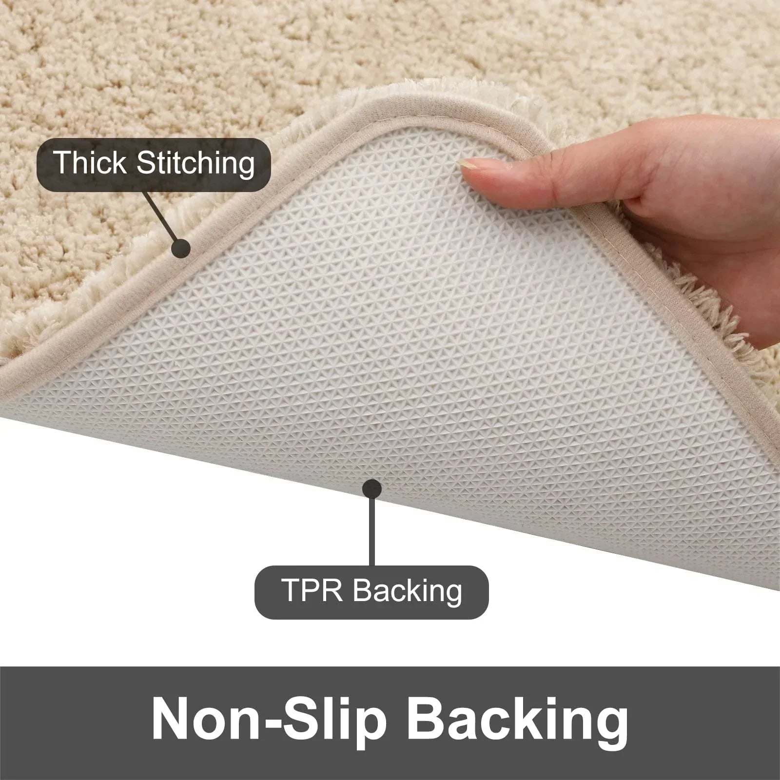 Luxuriously Soft, Absorbent, Non-Slip Rug for a Stylish Bathroom Retreat