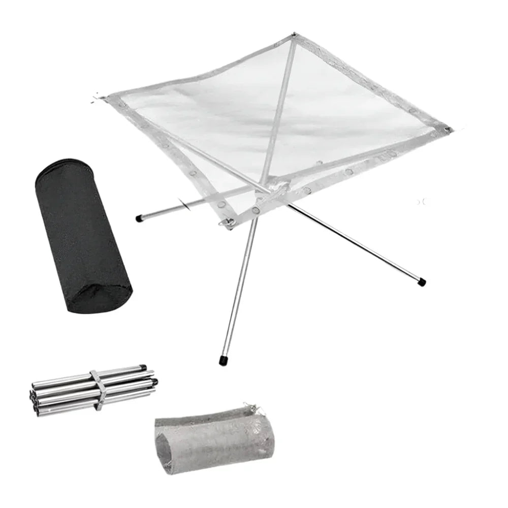 Foldable Stainless Steel Mesh Fire Pit Rack