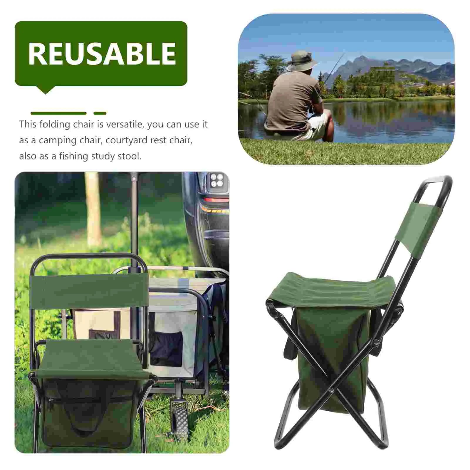 Folding Chair Storage Bag Stool Matza Backrest