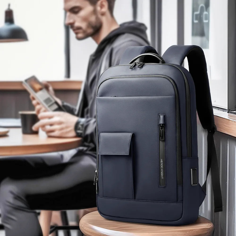 15.6 Laptop Backpack with Dual Charging Ports Blue