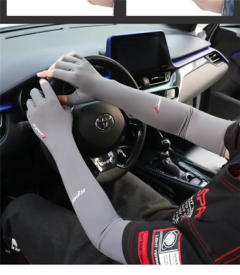 Outdoor Sports Summer Cooling Arm Sleeves Gloves