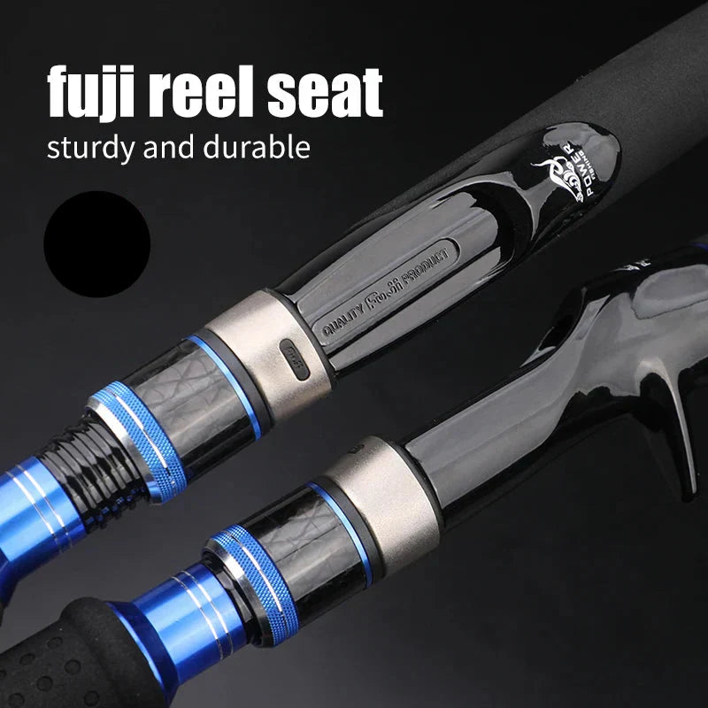 1.8M 2-Section Fast Jigging Rod Carbon Fiber Saltwater Rod Black