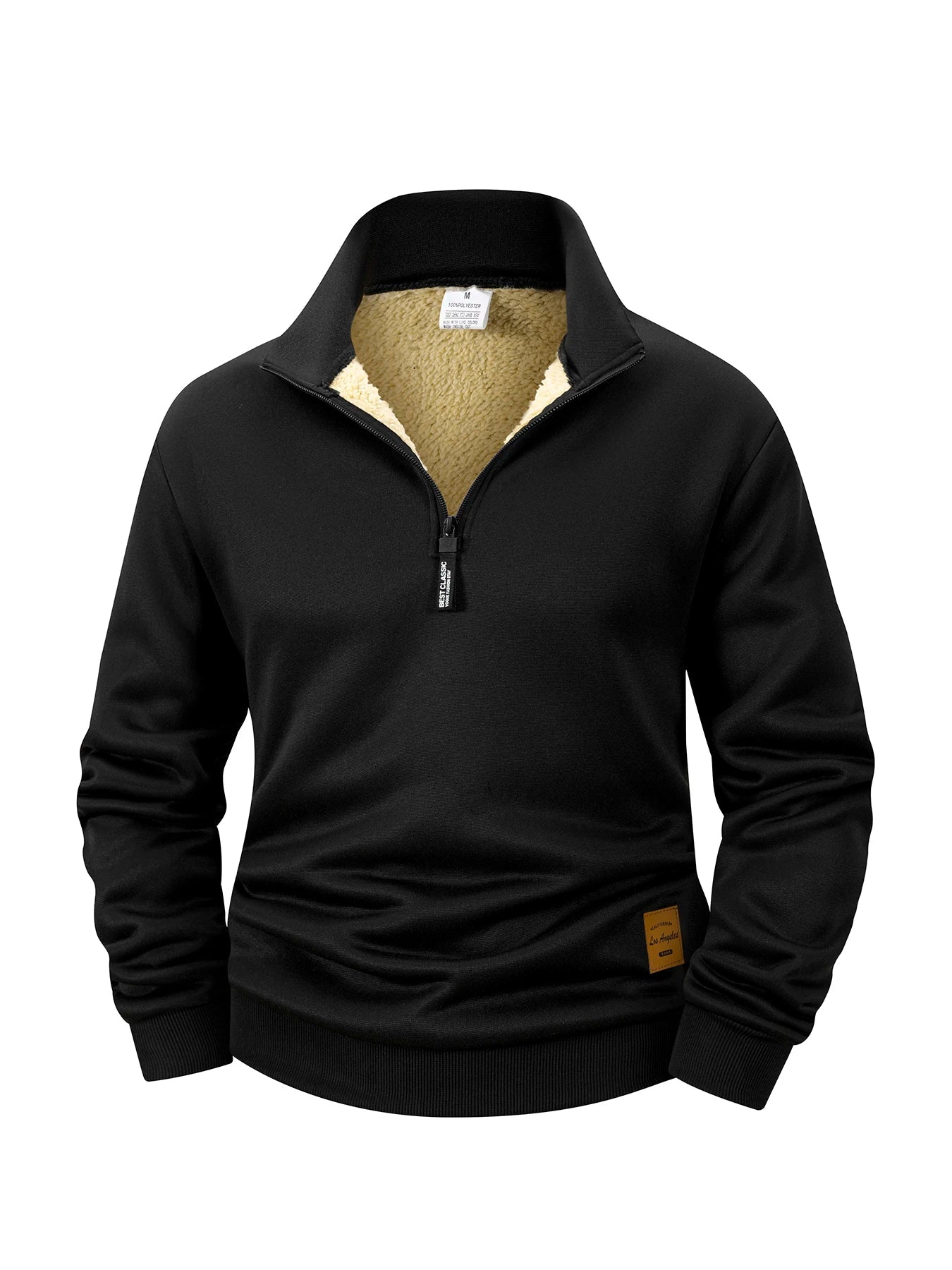 Men's Fleece-Lined Half Zip Pullover Sweatshirt