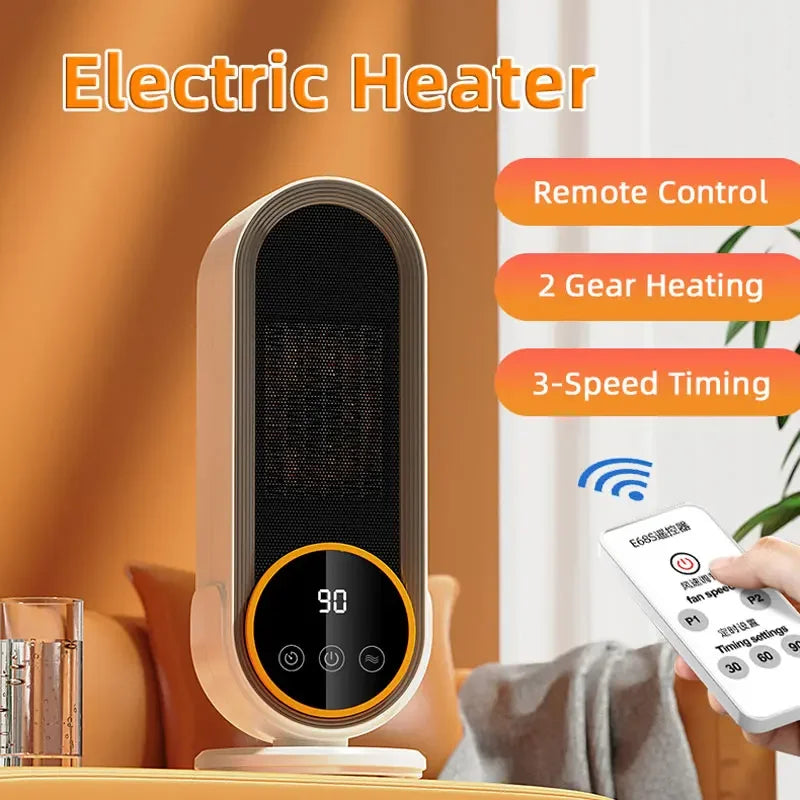 Portable Electric Space Heater with LCD Touch Screen & Remote Contro
