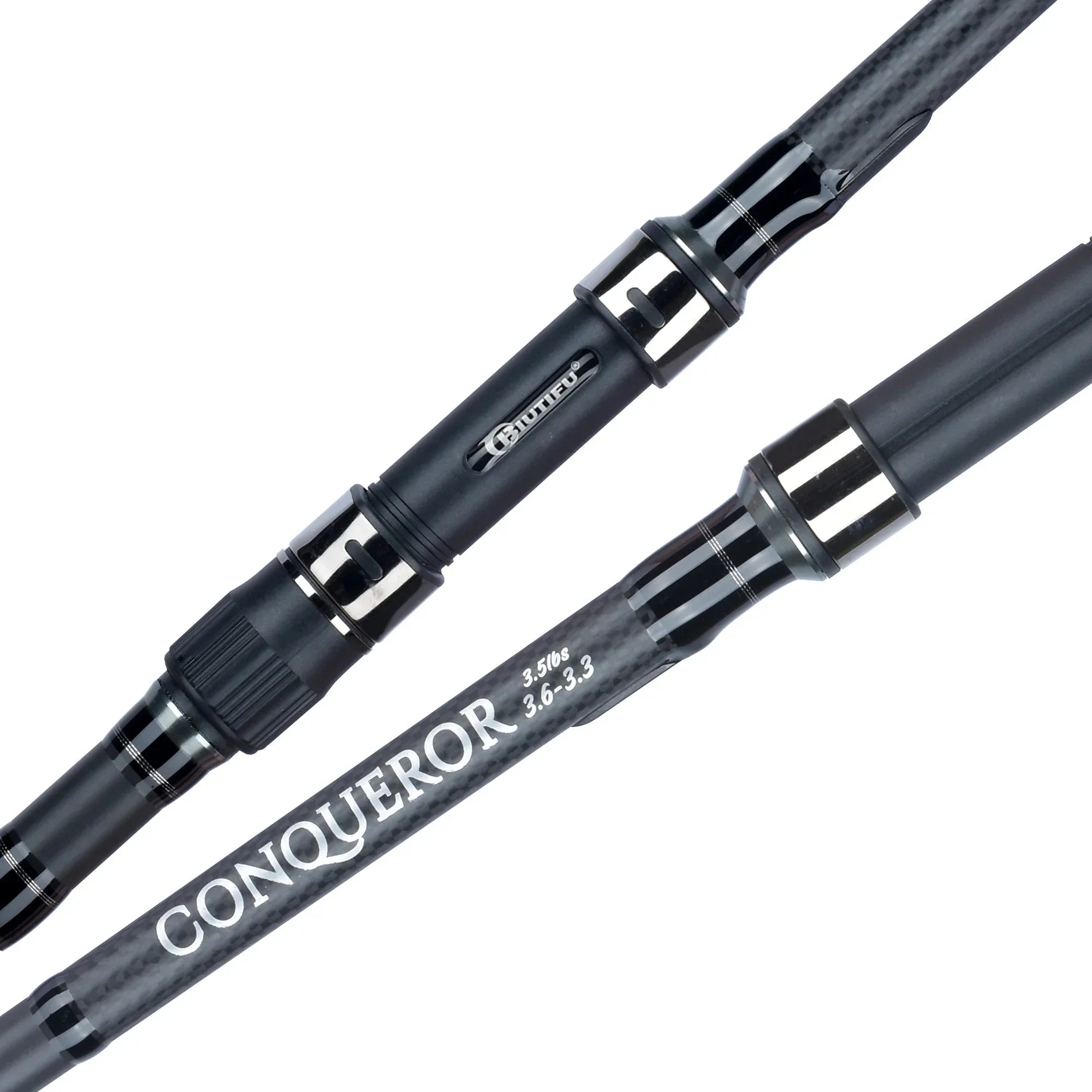 2-Tips 4.2m Carbon Fiber Carp Fishing Rod Grey