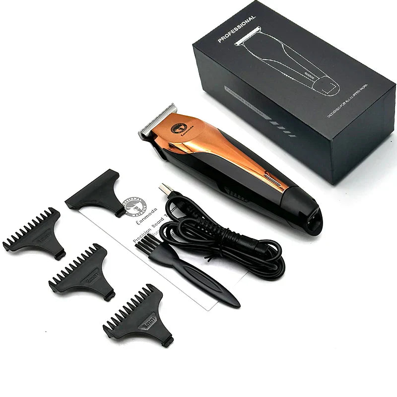 0mm Zero-Gapped Cordless Hair Trimmer Precision Carving Clipper Brown