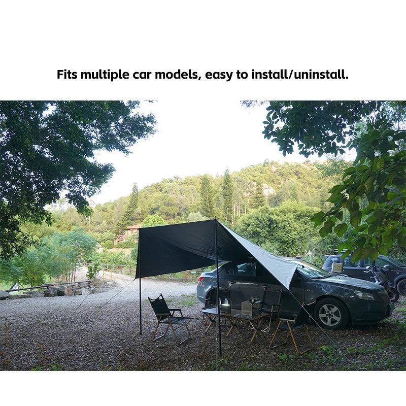 Car Side Awning 2×3M – Bat Shape Waterproof Camping Tarp Shelter