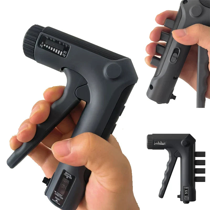 Adjustable Hand Grip Strengthener with Finger Trainer & Counter (5–60kg)