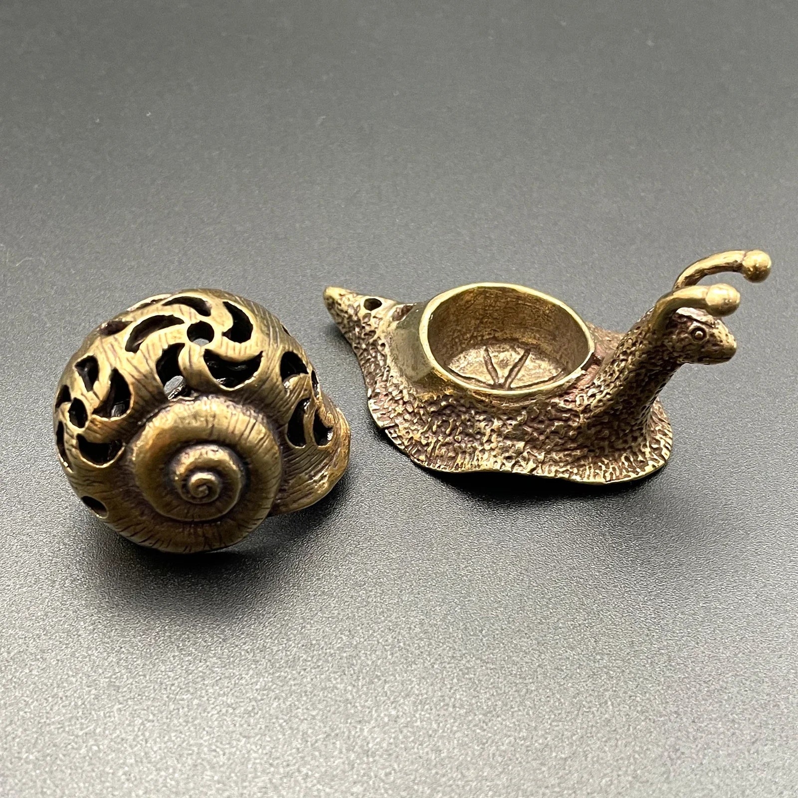 Pure Copper Mini Snail Small Ornament