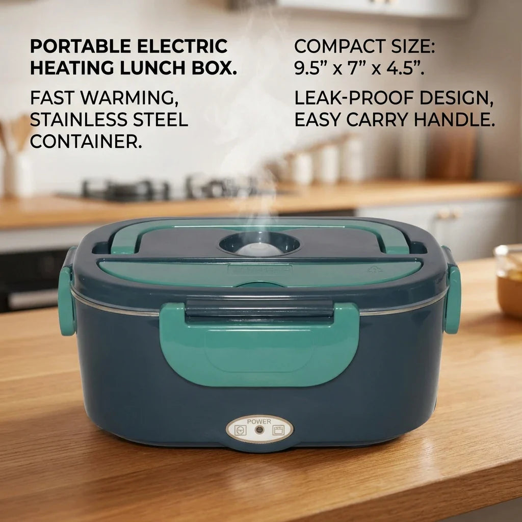 Electric Lunch Box 1.5L – 60W Portable Food Warmer for Car & Home