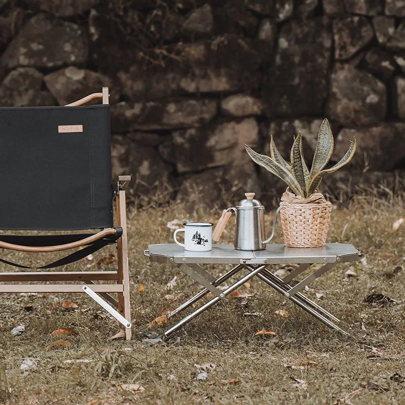 Outdoor Folding Stainless Steel Table Heat And Scratch Resistan