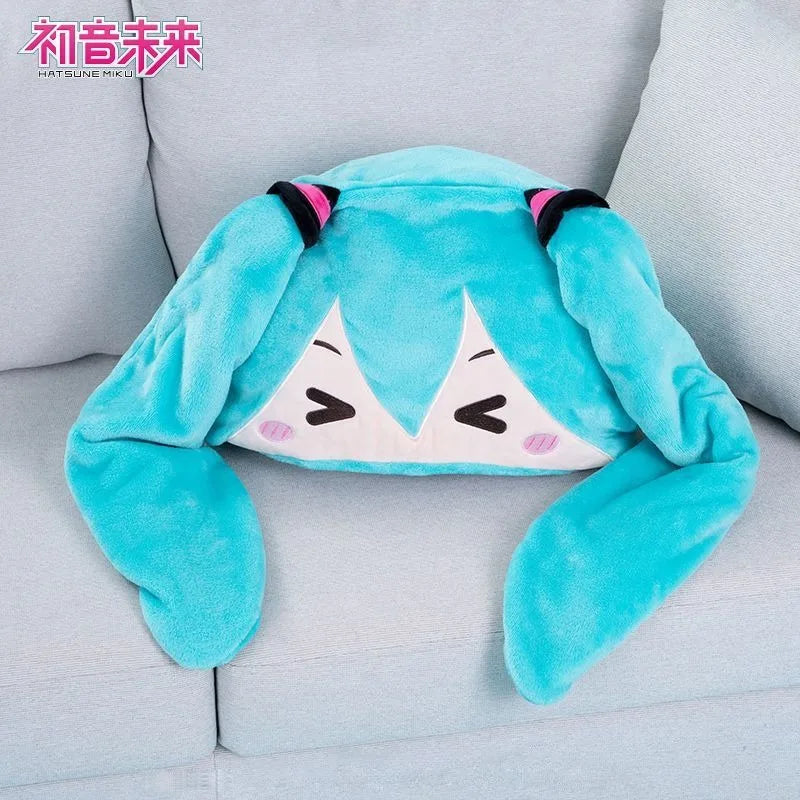 Anime-Inspired Hooded Plush Shawl Blanket