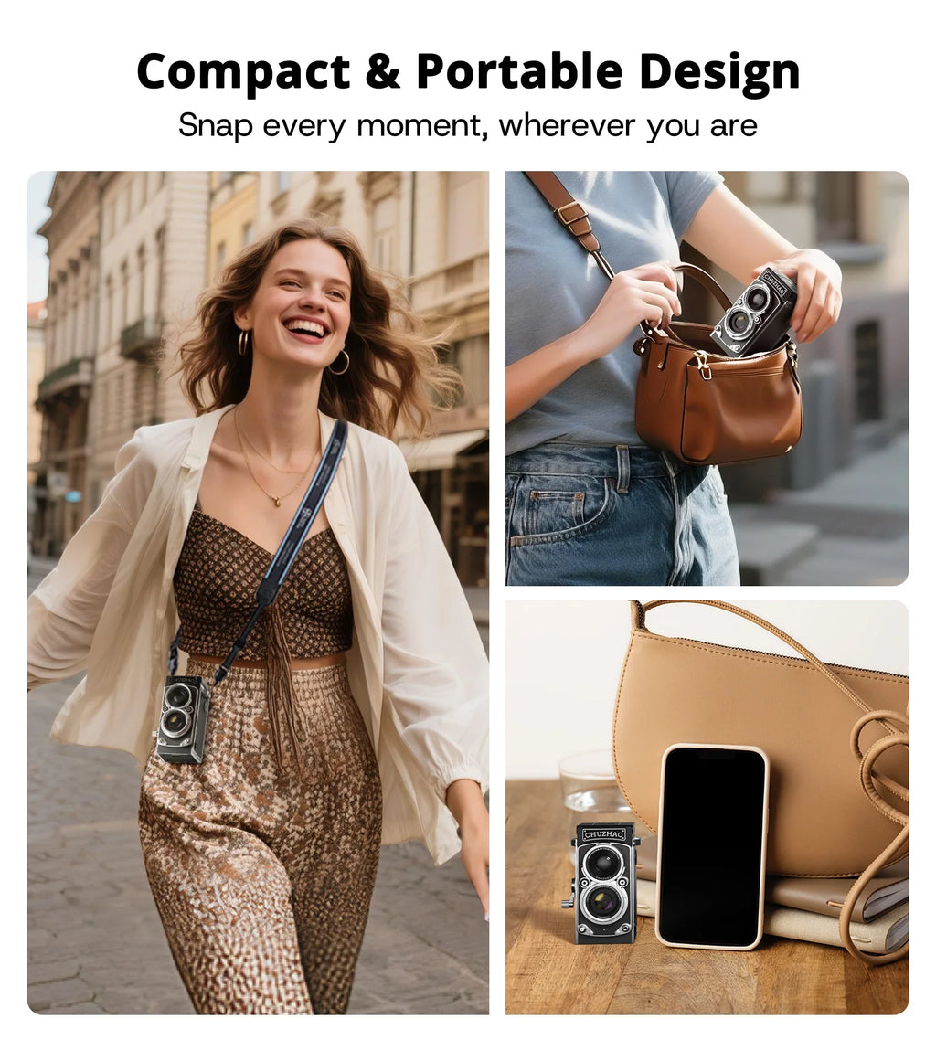 Mini Retro Digital Camera Black