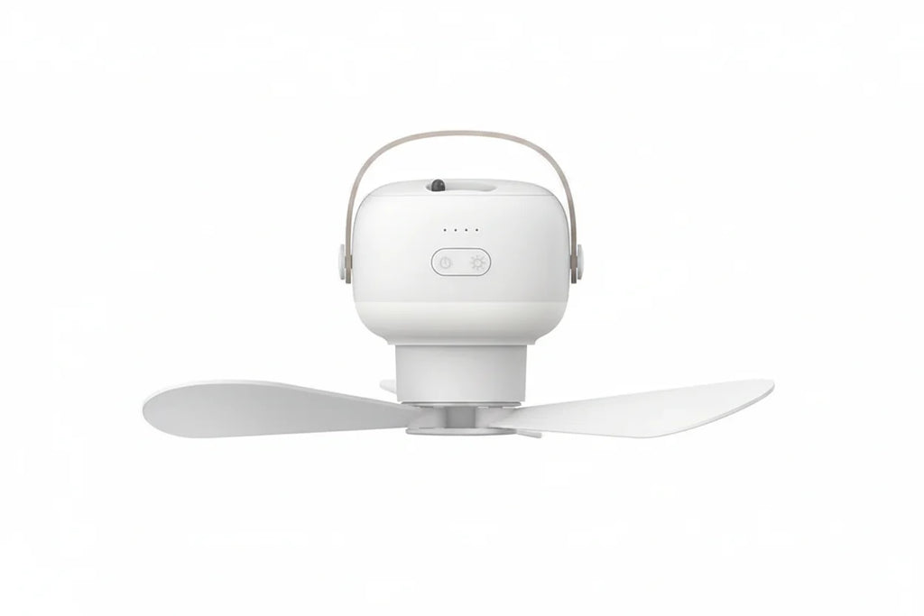 Portable Wireless Mini Ceiling Fan with LED Light & Remote Control