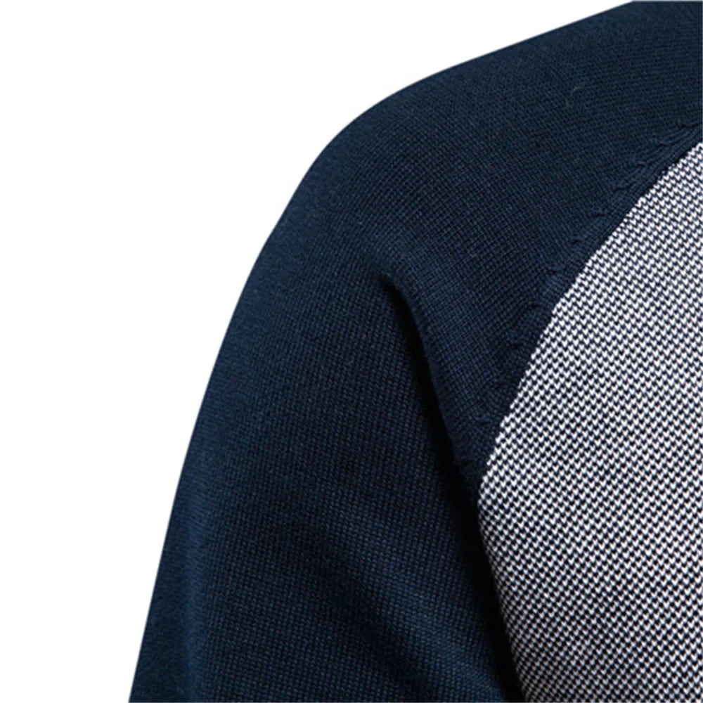 Men's Cotton Knit Streetwear Winter Zipper Cardigan
