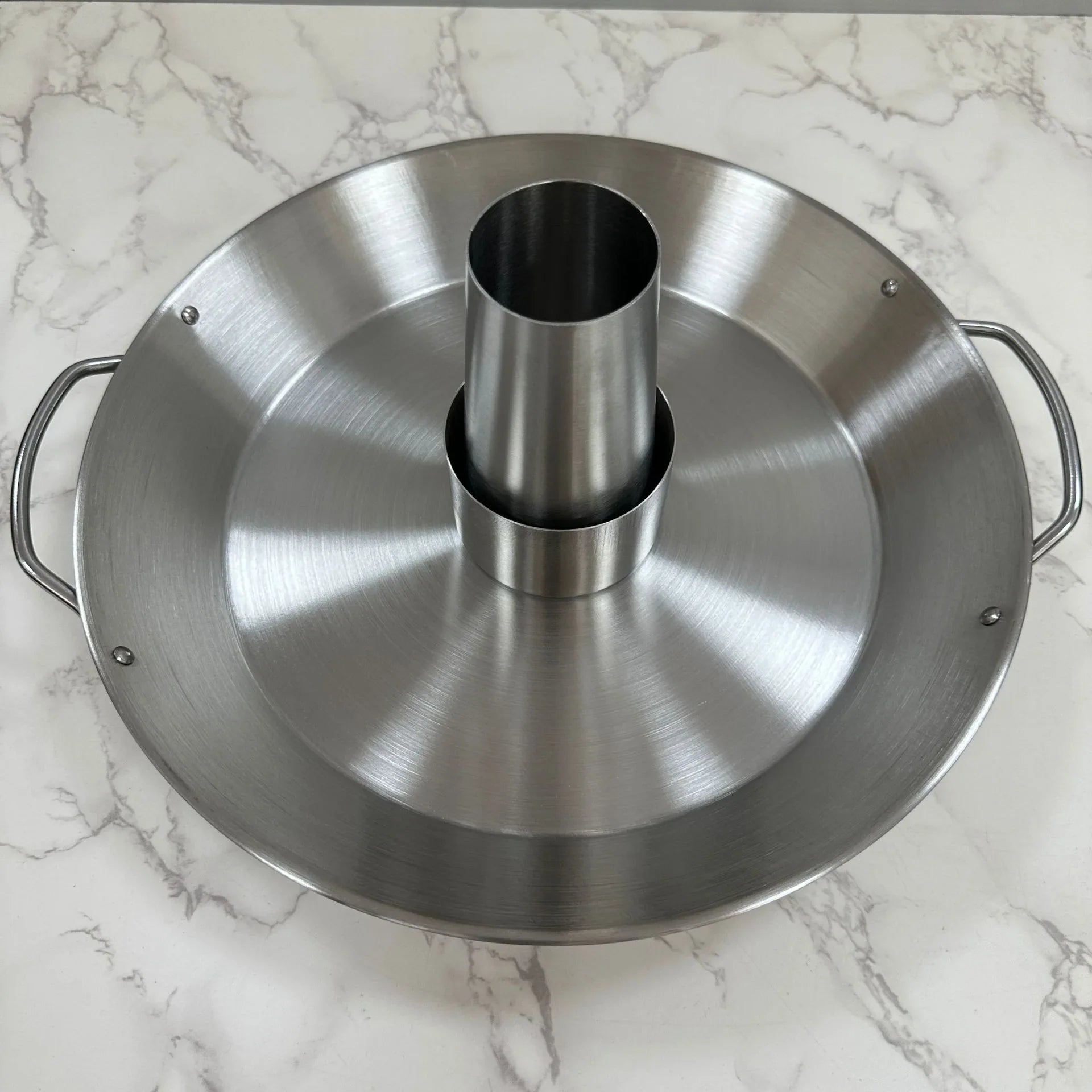 BBQ Chicken Holder Pan Silver