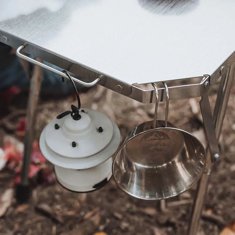 Outdoor Folding Stainless Steel Table Heat And Scratch Resistan