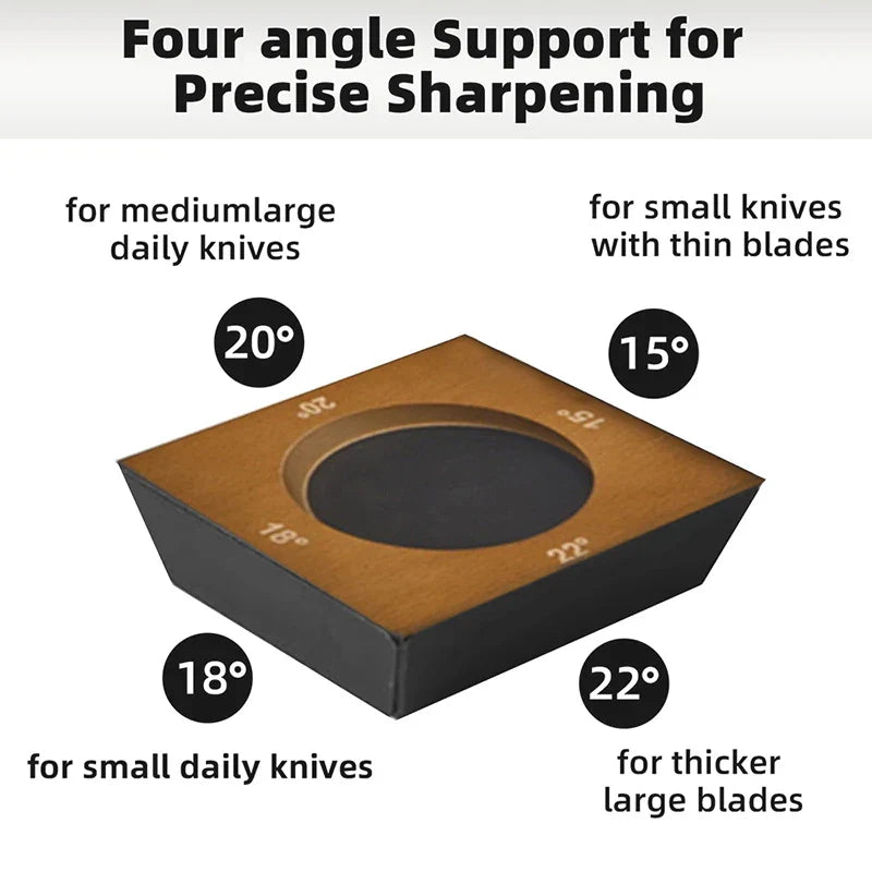 4-Angle Rolling Knife Sharpener Kit with Diamond Whetstones