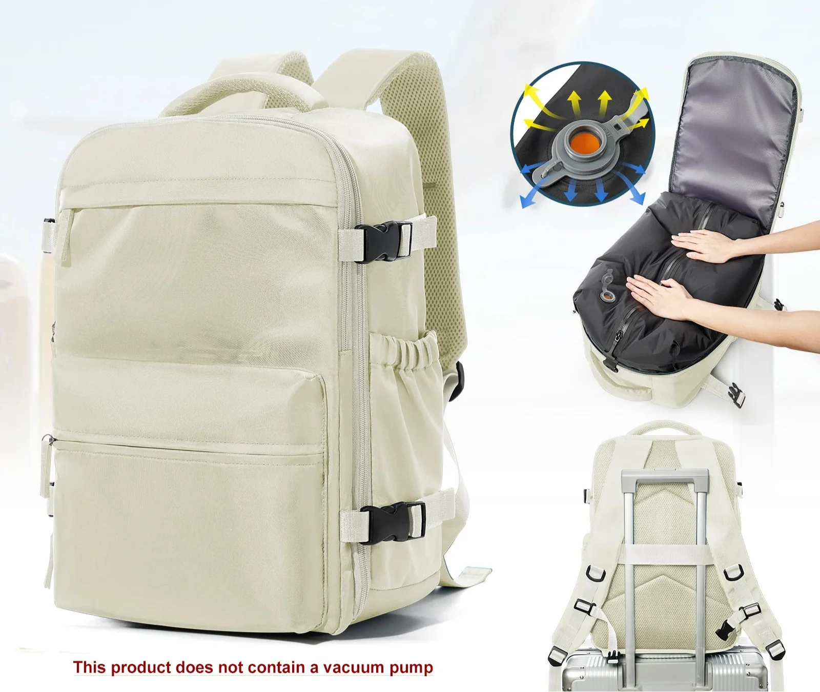 Laptop Backpack  40×20×25cm Beige