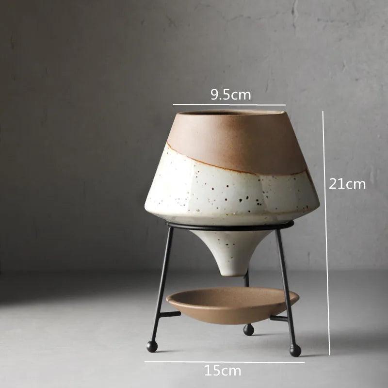 Ceramic Elegance: Two-Tone Flower Pots