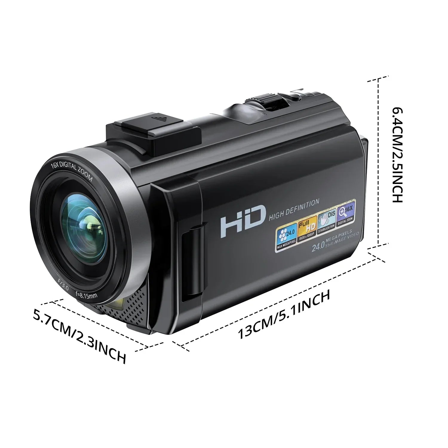 Digital HD Camera with Rotating Screen with 32G Card Black