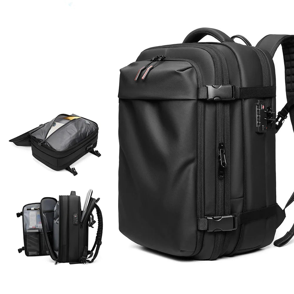 Expandable Laptop Backpack Black