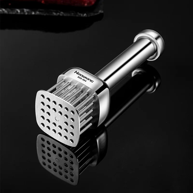 Meat Tenderizer Needle Hammer Silver