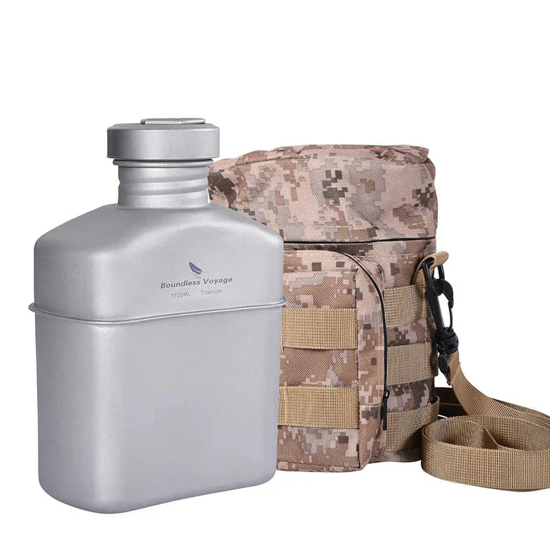 Titanium Camping Cooking Mess Set Grey